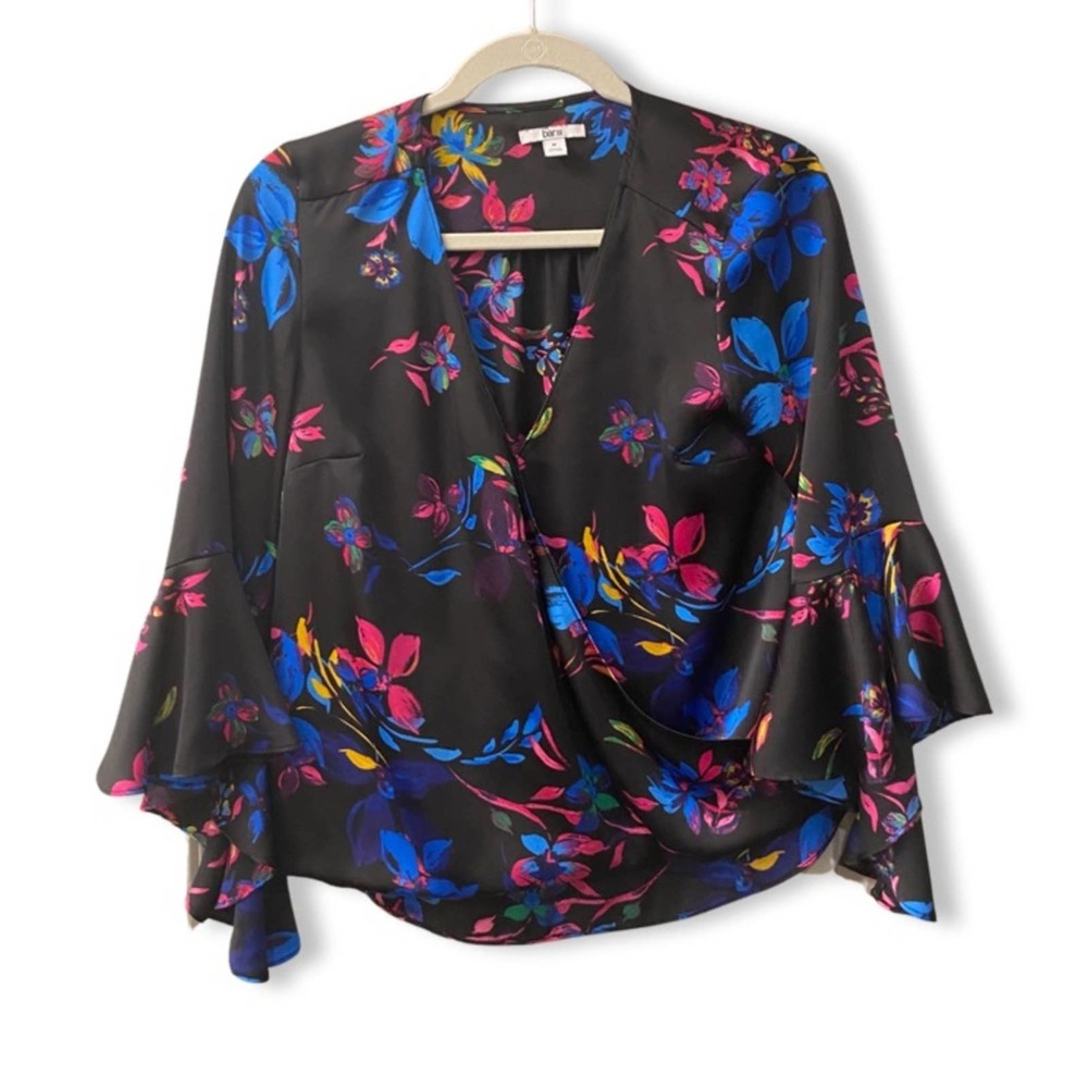 Bar III Flutter Sleeve Blouse - Sz M